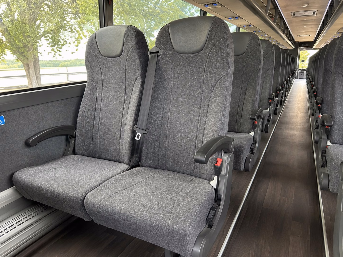 durham charter bus interior